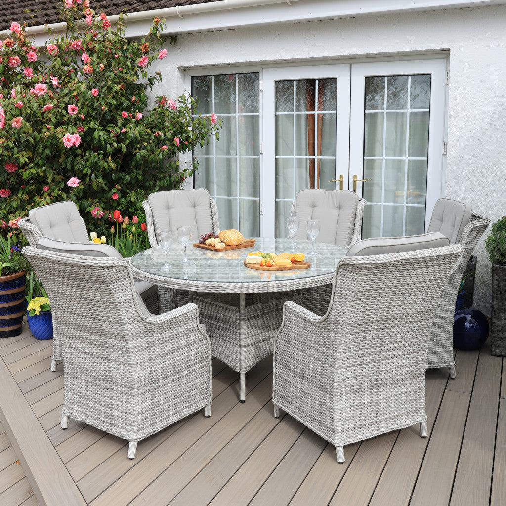 Seater Garden Table Rattan Seat Dining Set Rattan Table Seater