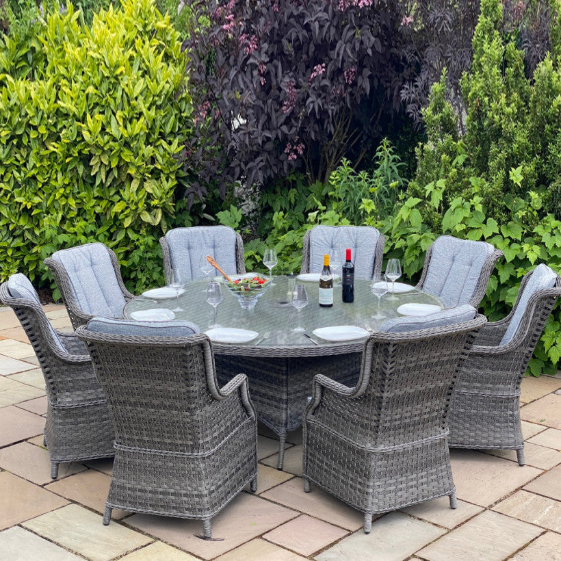Boston Seater Round Set (Dark Grey) – O Meara's Garden Centre